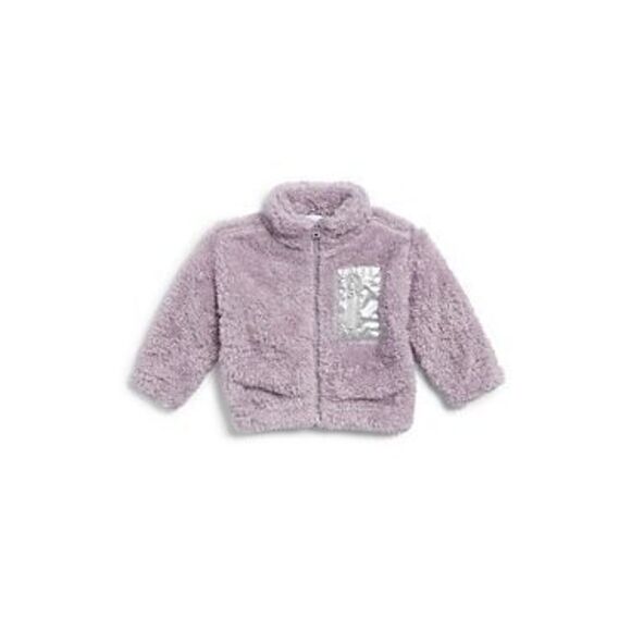 Splendid Girls' Sherpa Zip Jacket - Baby Size 3-6M - Picture 1 of 3